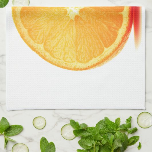 Linge De Cuisine tranche orange (Plié)