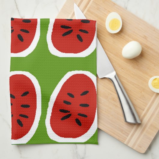 Linge De Cuisine Tranches Abstraites de pastèque (Quart Plié)