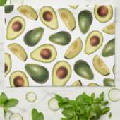 Linge De Cuisine Tranches d'Avocado vert mignonne et d'Avocado (Plié)