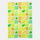 Linge De Cuisine Tranches de fruits d'agrumes citron, lime et orang (Vertical)