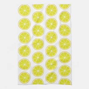 Linge De Cuisine Tranches de fruits stylisées au citron