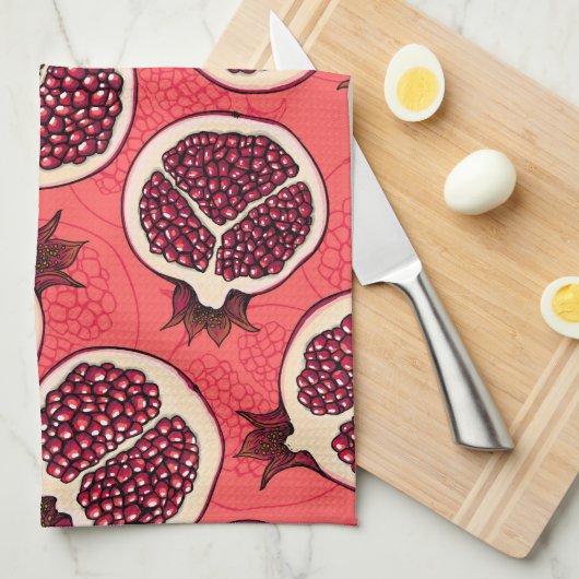 Linge De Cuisine Tranches de grenade 2 (Quart Plié)