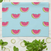 Linge De Cuisine Tranches de pastèque sur le motif turquoise (Plié)