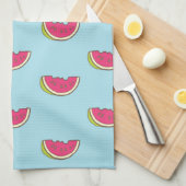 Linge De Cuisine Tranches de pastèque sur le motif turquoise (Quart Plié)