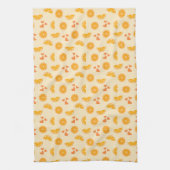 Linge De Cuisine Tranches et coeurs orange (Vertical)
