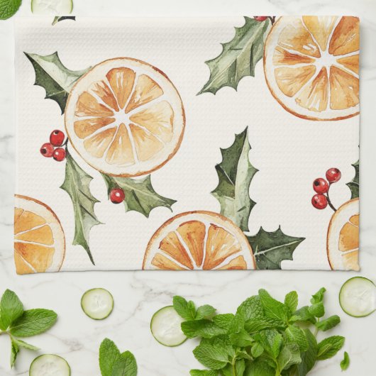 Linge De Cuisine Tranches orange (Plié)
