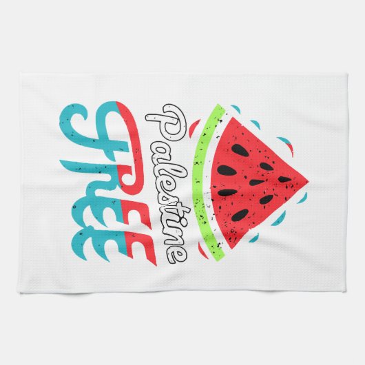 Linge De Cuisine Tranches paisibles Watermelon Free Palestine - Sou (Horizontal)