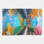 Linge De Cuisine Tranquil Waters: Mt. Fuji's Reflection (Horizontal)