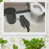 LINGE DE CUISINE TRASHED PANDA KITCHEN TOWEL (Plié)