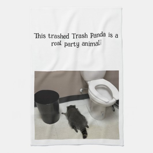 LINGE DE CUISINE TRASHED PANDA KITCHEN TOWEL (Vertical)