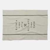 Linge De Cuisine Travail comme un capitaine Play Like A Pirate (Horizontal)