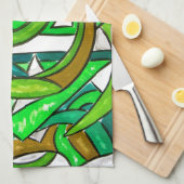 Linge De Cuisine Travail de géométrie - Art Abstrait (Quart Plié)