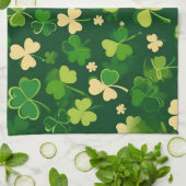 Linge De Cuisine Trèfle de la Saint-Patrick vert et jaune (Plié)