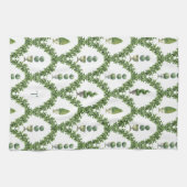 Linge De Cuisine Trellis d'arbre en topiaire monogrammé (Horizontal)