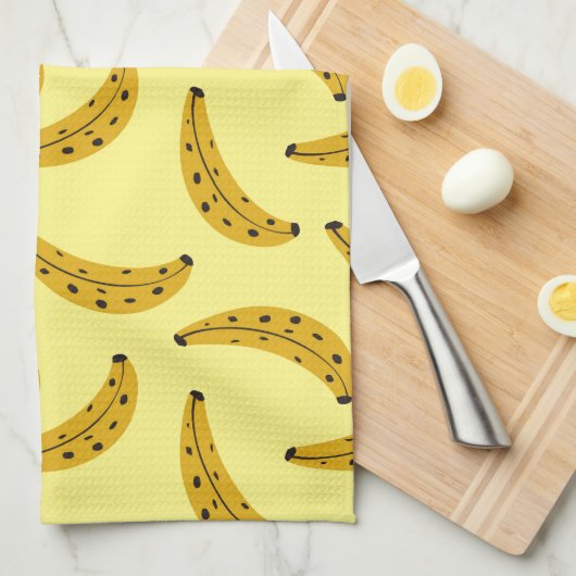 Linge De Cuisine Trendy Bold Banana Patten Yellow (Quart Plié)