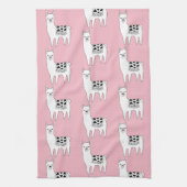 Linge De Cuisine Trendy Cute Llama Croquis & Rose (Vertical)