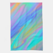 Linge De Cuisine Trendy luxe vert bleu violet faux holographique (Vertical)