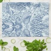 Linge De Cuisine Trésors de plage en bleu (Plié)