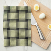 Linge De Cuisine Tresse de panier dorée (Quart Plié)