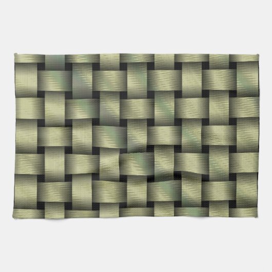 Linge De Cuisine Tresse de panier dorée (Horizontal)