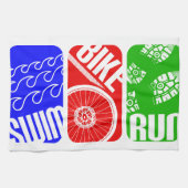 Linge De Cuisine TRI blocs de couleur de triathlon (Horizontal)