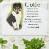 Linge De Cuisine Tri Color Rough Collie Puppy (Plié)