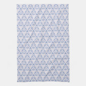 Linge De Cuisine Triangles en dentelle bleu blanc (Vertical)
