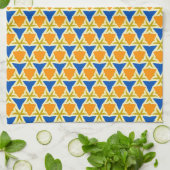 Linge De Cuisine Triangles et étoiles colorées (Plié)