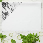 Linge De Cuisine Triangles géométriques de rose blanc de marbre (Plié)