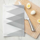 Linge De Cuisine Triangles gris (Quart Plié)