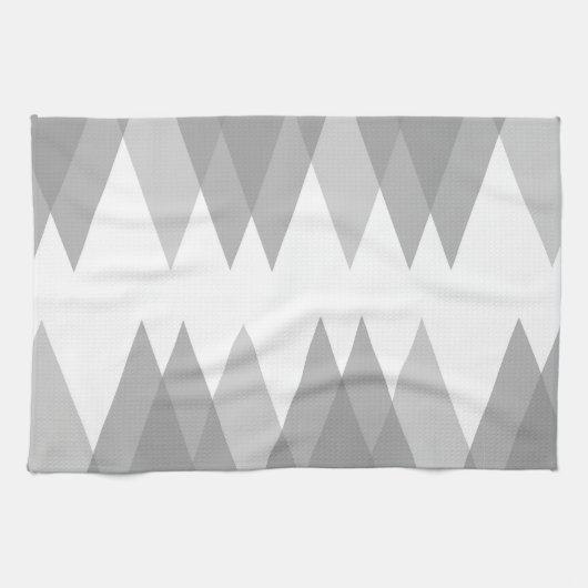Linge De Cuisine Triangles gris (Horizontal)
