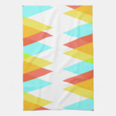 Linge De Cuisine Triangles jaunes, rouges et bleus cadets (Vertical)