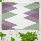 Linge De Cuisine Triangles mauve et vert (Plié)