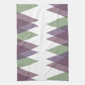Linge De Cuisine Triangles mauve et vert (Vertical)