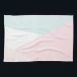 Linge De Cuisine Triangles moderne Motif bleu et rose géométrique<br><div class="desc">Serviette de cuisine moderne et élégante avec motif géométrique blanc,  rose,  bleu clair et beige. D'autres couleurs sont disponibles. Cette serviette sera parfaite comme l'accent de votre cuisine.</div>
