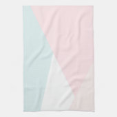 Linge De Cuisine Triangles moderne Motif bleu et rose géométrique (Vertical)