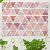 Linge De Cuisine Triangles modernes en Pêche et Cuivre (Plié)
