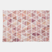 Linge De Cuisine Triangles modernes en Pêche et Cuivre (Horizontal)