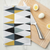 Linge De Cuisine Triangles : Motif géométrique Vintage moderne. (Quart Plié)