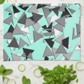 Linge De Cuisine Triangles noires, grises, et blanches modernes de (Plié)