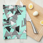 Linge De Cuisine Triangles noires, grises, et blanches modernes de (Quart Plié)