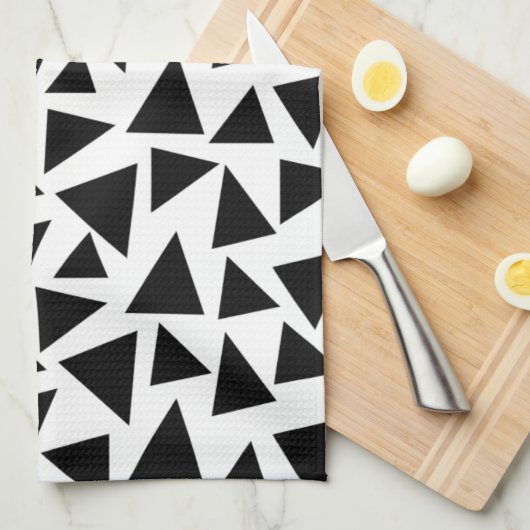 Linge De Cuisine Triangles noirs (Quart Plié)