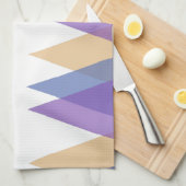 Linge De Cuisine Triangles pourpre, bleu et jaune (Quart Plié)