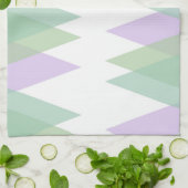 Linge De Cuisine Triangles vert et lilas (Plié)