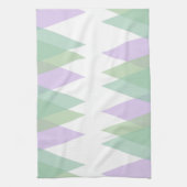Linge De Cuisine Triangles vert et lilas (Vertical)