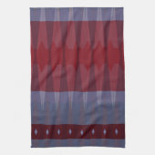 Linge De Cuisine triangulaire bordeaux & marine (Vertical)