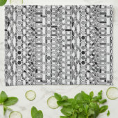 Linge De Cuisine Tribal Batik - nuances de gris / gris (Plié)
