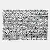 Linge De Cuisine Tribal Batik - nuances de gris / gris (Horizontal)