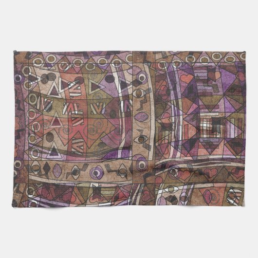 Linge De Cuisine Tribus abstraites africaines à la mode (Horizontal)