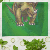 Linge De Cuisine Triceratops Noël Vert (Plié)